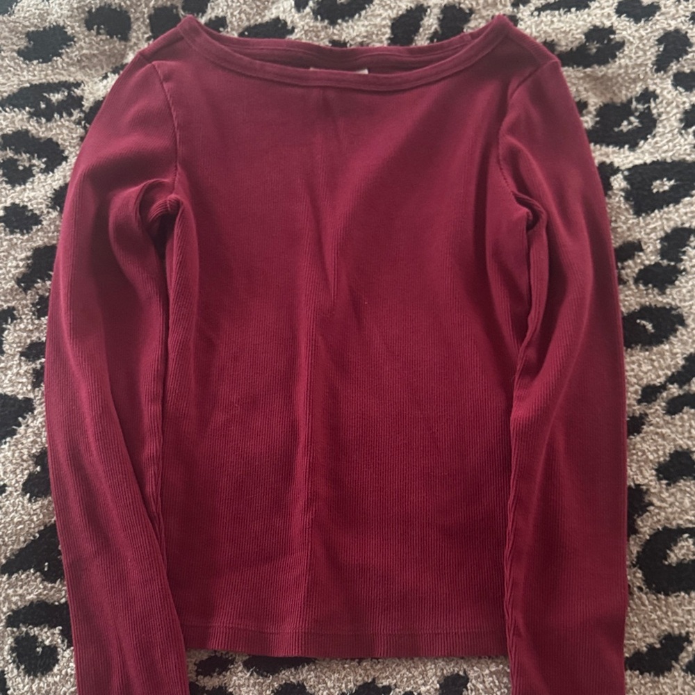 Universal Thread Maroon Long Sleeve Top